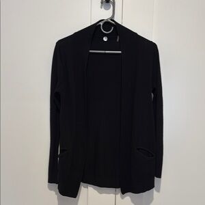Black Open Front Cardigan
